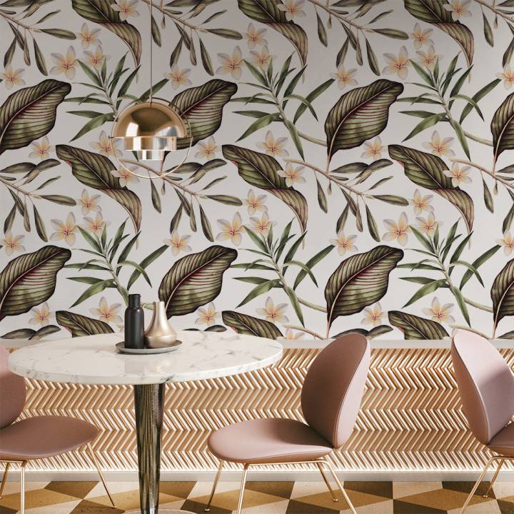 Papel pintado autoadhesivo textil: Tropical