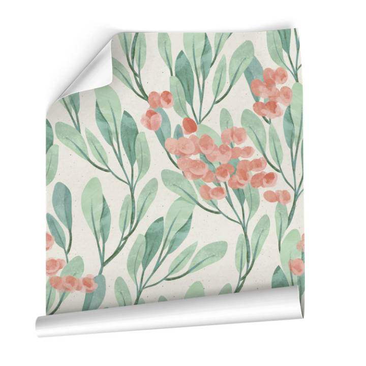 Papel decorativo para pared botánico