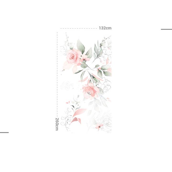 Mural de flores románticas para decorar tu dormitorio