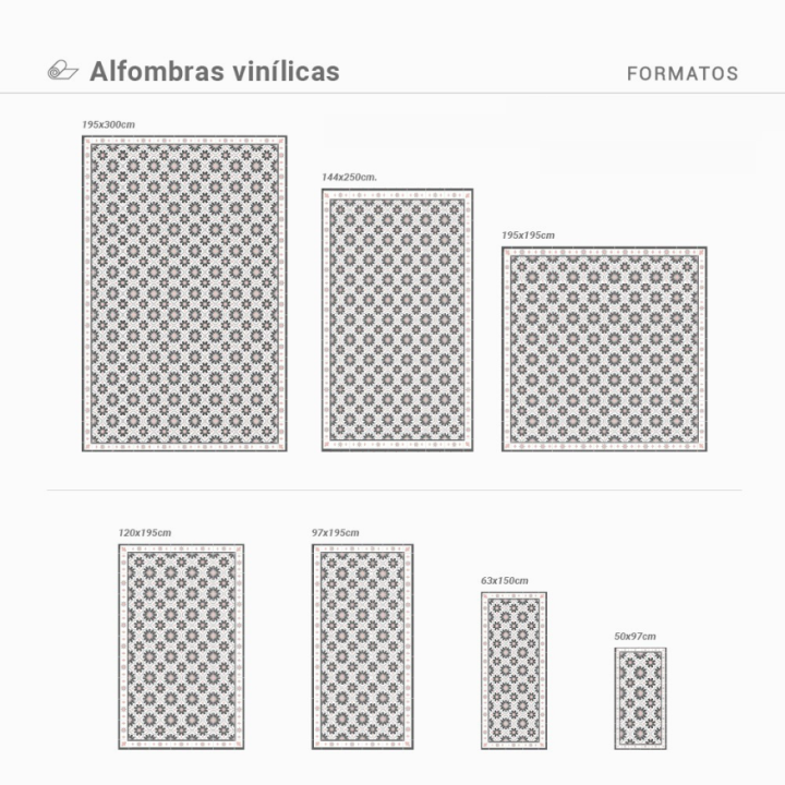 Alfombra vinílica margaritas