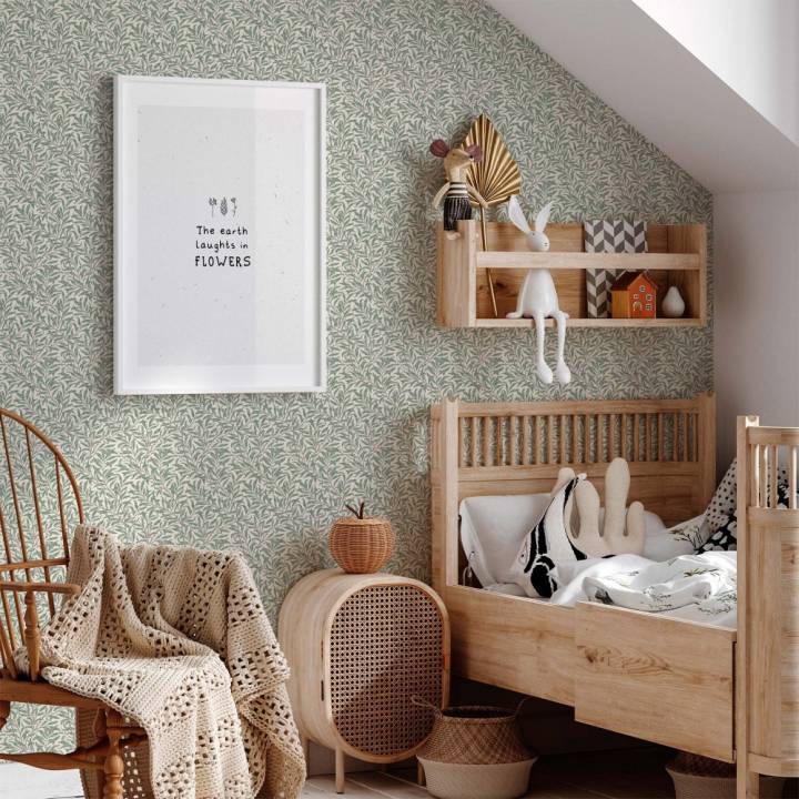 Papel pintado de pared plantas silvestres acuareladas