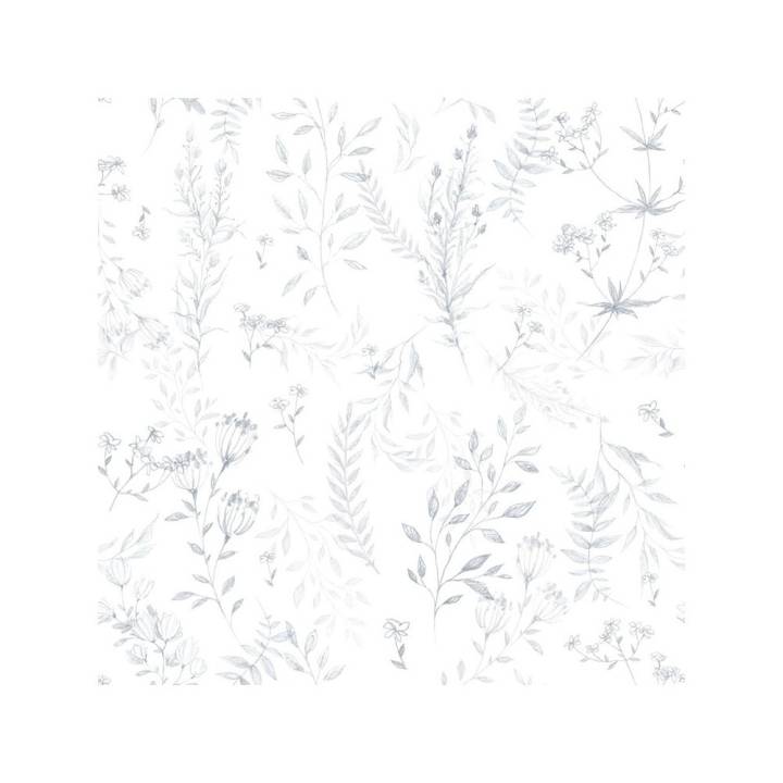 Papel pintado textil adhesivo con hojas a lápiz
