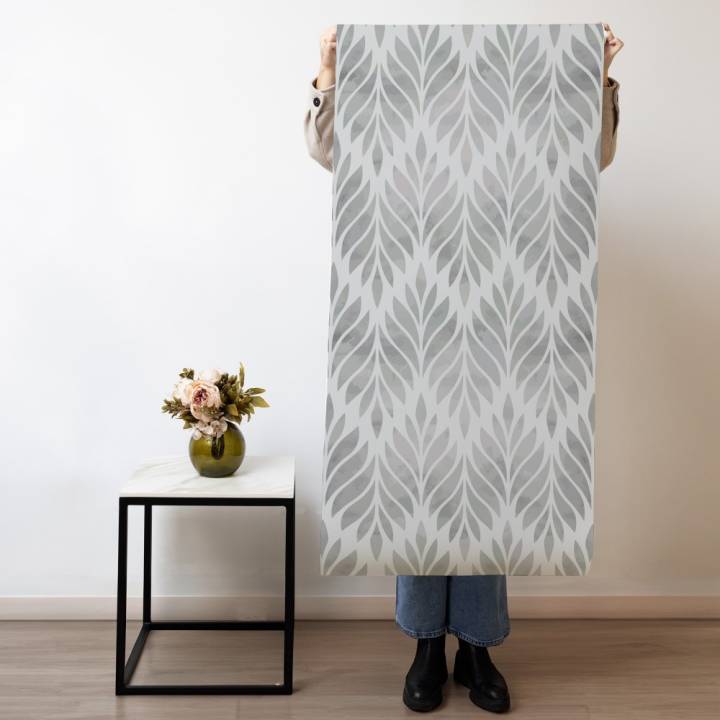 Papel pintado moderno con motivo de hojas otoñales